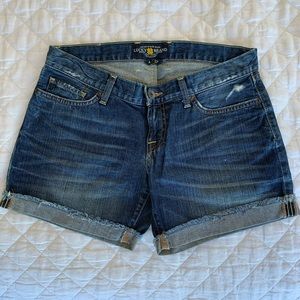 Lucky Brand Riley Denim Shorts, 100% Cotton, Ol' Oxtail Wash, 4/27